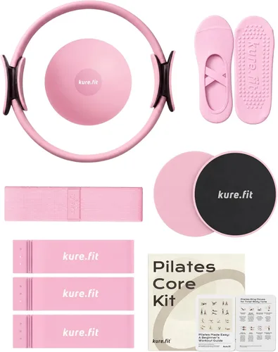 Miniatura 17 de Kit de pilates para mujer - Juego de equipo de pilates para el hogar con anillo, pelota y bandas de resistencia Kit de pilates con accesorios