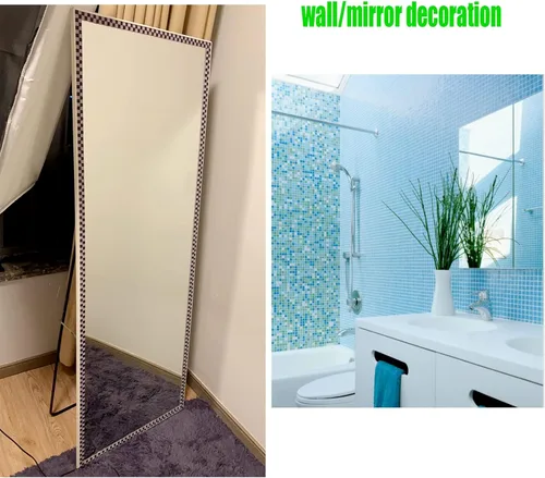 Miniatura 7 de Azulejos de mosaico rojo para manualidades a granel de 1 libra con formas cuadradas de 0.4 pulgadas, piezas de vitrales para decoración del hogar