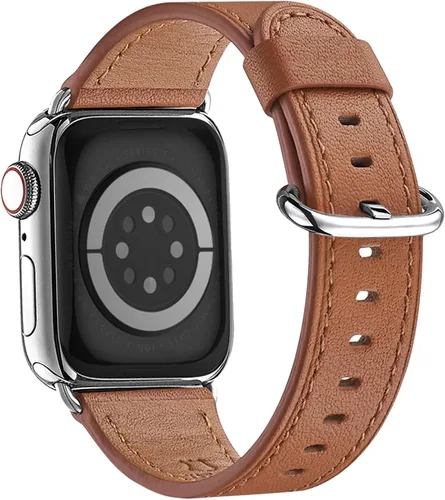 Miniatura 21 de WFEAGL Compatible con Apple Watch Banda 38mm 40mm 41mm para Mujeres, Correa de Cuero de Grano Superior para iWatch Ultra SE & Series 9 8 7 6 5 4 3