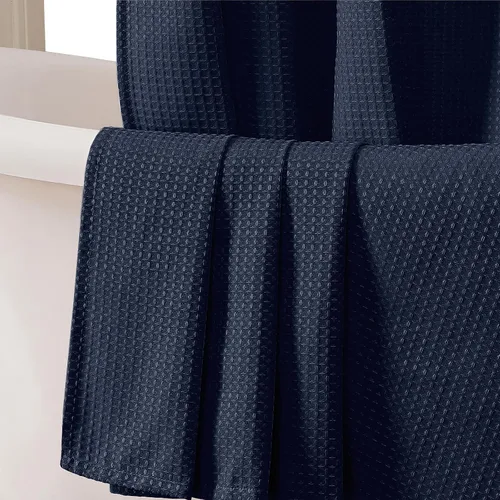Miniatura 22 de OVZME Juego de cortina de ducha de tela para cabina - 36x72, tejido de gofre 230GSM, cortinas de ducha pequeñas para cabina estrecha, cortina
