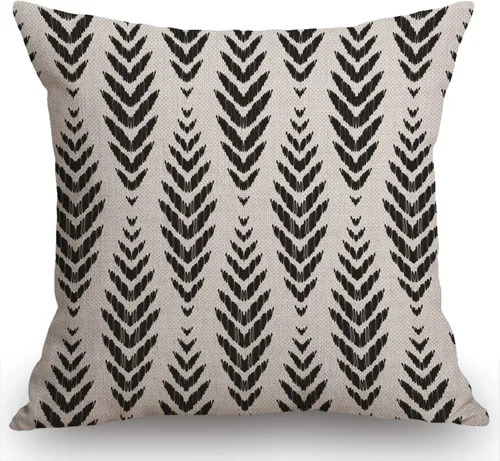 Miniatura 5 de Swono Funda de Almohada Decorativa con Patrón Étnico Abstracto Estampado del Suroeste Funda de Cojín Estilo Granja para Sofá Sillón 18x18 Pulgadas