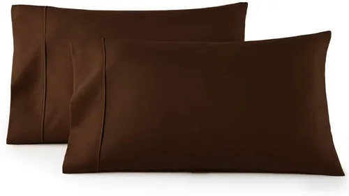 Miniatura 14 de Juego de 2 fundas de almohada de lujo para dormir con funda suave y transpirable, 100% algodón, 800 hilos, almohadas de rayas azul claro estándar