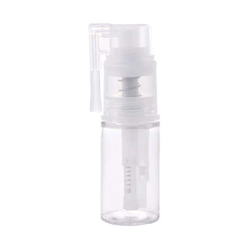 Botella de spray de polvo vacía de cosméticos de viaje, botella de peluquería de fibra recargable para el cabello, olla caja de crema, herramienta