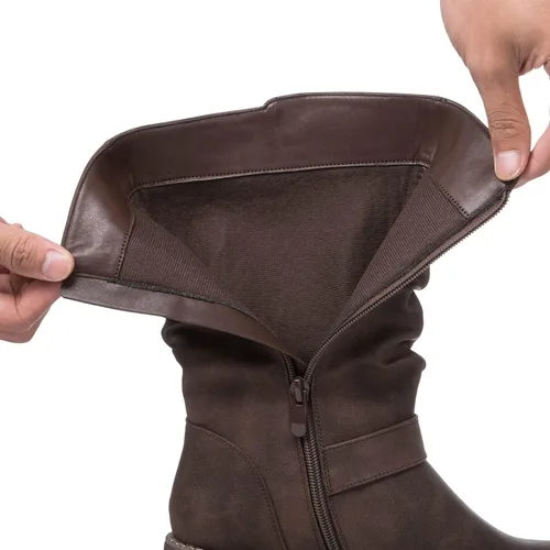 Miniatura 4 de GLOBALWIN Botas de vestir a media pantorrilla para mujer, botas de motociclista para mujer
