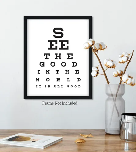 Miniatura 5 de See The Good In The World - Impresión artística de pared con cita motivacional, impresión de decoración de pared, póster o lienzo para oficina