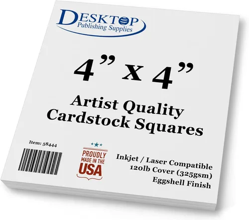 Miniatura 11 de Cuadrados de cartulina blanca de alta calidad, acabado de cáscara de huevo de calidad para dibujo de artista, para repuesto de arte giratorio