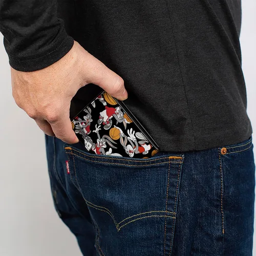 Miniatura 5 de Buckle-Down Billetera plegable Bugs Bunny para hombre