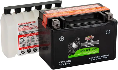 Miniatura 5 de Interstate Batteries YTX9-BS - Batería de 12 V 8 Ah Powersports 130CCA AGM Recargable Reemplazo para BMW, Honda, Kawasaki motocicletas, cuatrimotos