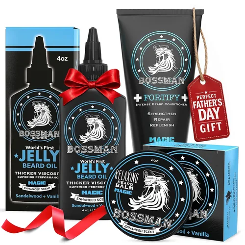 Miniatura 15 de Bálsamo relajante para barba Bossman para hombres (aroma Stagecoach) – Controla, relaja, engruesa y suaviza para el cuidado óptimo de la barba
