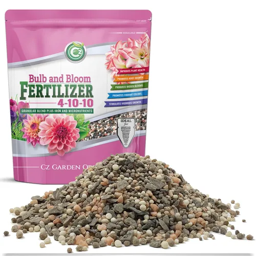 Miniatura 6 de 4-10-10 - Fertilizante para bulbos y flores, fabricado en Estados Unidos, 2% de hierro + micronutrientes, alimento para plantas para jardines