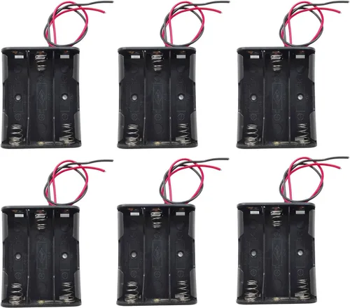 Miniatura 5 de Estuche con AA batería Negro con conductor de cable