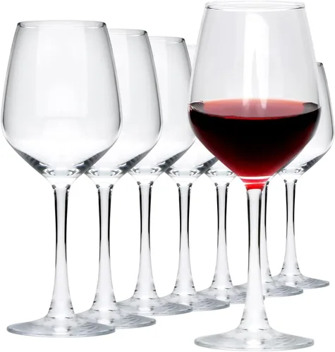 Juego de 8 copas de vino de 12 onzas, para vino tinto o blanco, banquete de alta gama, boda, copas de regalo, fiesta, bar, aniversario, inauguración