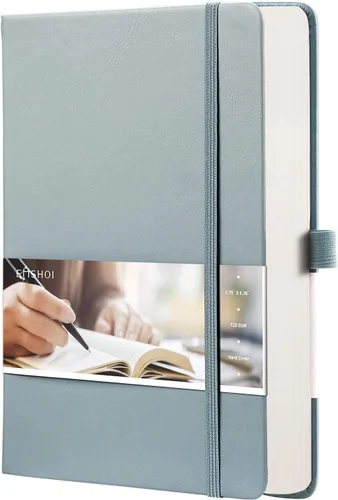 Miniatura 18 de EMSHOI - Cuaderno de puntos, 256 páginas A5, cuadrícula de puntos, papel grueso de 120gsm, 16 páginas perforadas, piel sintética suave, bolsillo