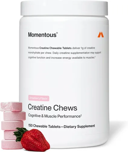 Miniatura 11 de Momentous Masticables de creatina - Monohidrato de creatina - Apoya la fuerza, el músculo magro y la recuperación para hombres y mujeres