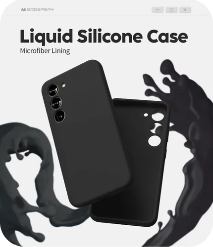 Miniatura 2 de GOOSPERY Funda de silicona líquida compatible con Samsung Galaxy S23, suave al tacto, protección de cuerpo completo, a prueba de golpes, con forro