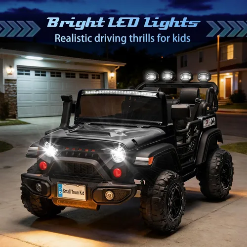Miniatura 2 de 24V Ride on Toys for Big Kids, 2 Seater Ride on Cars with Remote Control, 400W Motor, Ride on Truck w/ 20in Wide Seat, 3 Speeds, Lights, Bluetooth