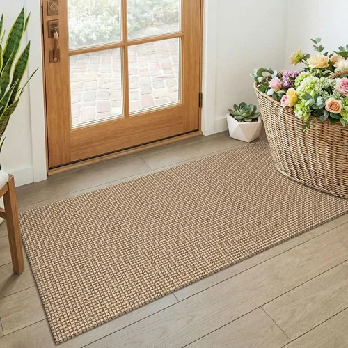 Miniatura 43 de KOZYFLY - Tapetes para entrada, lavable, tejido, con respaldo de goma antideslizante, de algodón, interiores, cocina, entrada, vestíbulo y puerta