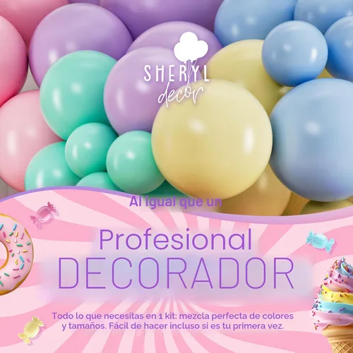 Miniatura 8 de Kit de arco de globos pastel todo en 1 para decoraciones de fiesta pastel – Globos de fiesta arcoíris de primavera de Pascua para cumpleaños