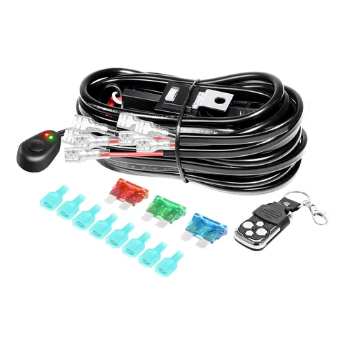 Miniatura 8 de RIGIDON Kit de mazo de cables de barra de luz LED, interruptor basculante de 12 V, 18 AWG, relé de alimentación, cable automotriz para barra de luz