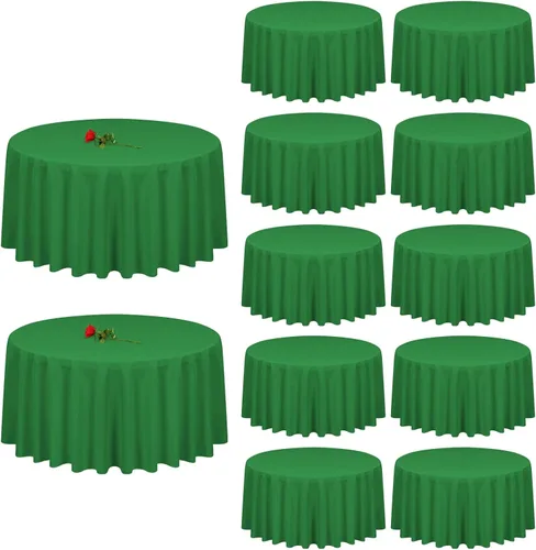 Miniatura 24 de 12 paquetes de manteles blancos, 52 x 52 pulgadas, manteles lavables de poliéster resistentes a manchas y arrugas para mesas cuadradas, mantel
