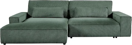 Miniatura 12 de Container Furniture Direct Luxe - Sofá modular de dos piezas de gran tamaño para sala de estar, sofá en forma de L con diván, tapizado con tela