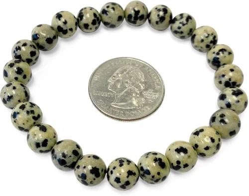 Miniatura 82 de Gem Avenue Handmade Round Bead Stretch Bracelet Unisex Natural Stone Beaded Jewelry for Men & Women, Elastic Wristband for Daily Wear