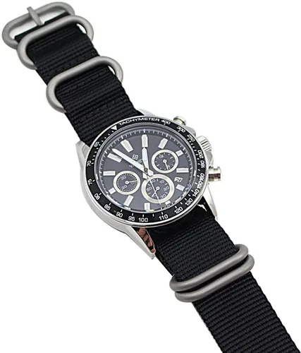 Miniatura 31 de ArtStyle Correa de reloj con correa de nailon de calidad de 0.069 pulgadas de grosor y hebilla cepillada resistente