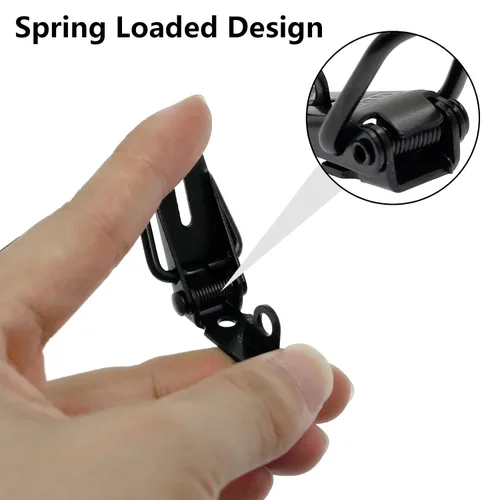 Miniatura 3 de Zorfeter Hebilla de Cierre con Pestillo de Palanca con Resorte de Acero Inoxidable para Cajas de Gabinete, Maleta con Tornillos de Montaje, Negro