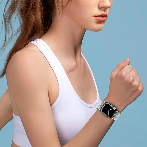 Miniatura 7 de Paquete de 3 bandas elásticas brillantes compatibles con Apple Watch Band de 1.99 pulgadas, 1.49 pulgadas, 1.57 pulgadas, 1.57 pulgadas, 1.61