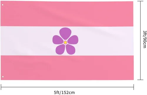 Miniatura 3 de Sapphic - Bandera de orgullo rosa para fiesta de bienvenida al aire libre, decoración exterior para el hogar, casa, jardín, patio, bandera grande
