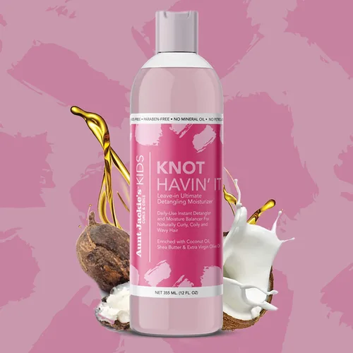 Miniatura 3 de Aunt Jackie's Kids Knot Havin' It - Hidratante desenredante definitivo para cabello naturalmente rizado, rizado y ondulado, 12 onzas
