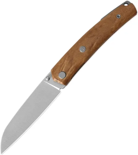 Miniatura 14 de Petrified fish PF719 - Cuchillo plegable, hoja de acero negro lavado a la piedra 14C28N de 3.38 pulgadas, mango de fibra de carbono, con bloqueo