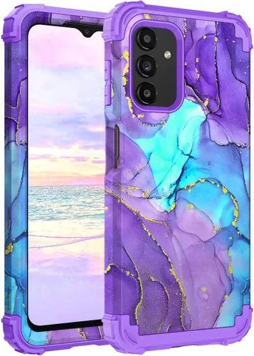 Miniatura 16 de Hocase Funda para Galaxy A37 5G, protección resistente a prueba de golpes, parachoques de goma de silicona suave+funda protectora híbrida