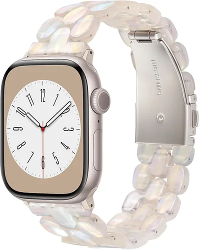 Miniatura 10 de V-MORO Correa de resina compatible con Apple Watch Series 7/8/9/10/11 de 1.614 pulgadas/1.575 pulgadas/1.496 pulgadas/1.654 pulgadas, correa ligera