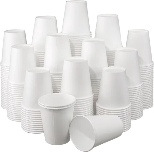 Miniatura 8 de Tazas de papel RAZCC de 8 oz, paquete de 300 unidades de 8 oz, tazas de café desechables de papel, tazas de café de 8 oz para bebidas frías