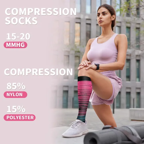 Miniatura 41 de Sooverki - Calcetines de compresión de cobre para circulación, para mujeres y hombres, 6 pares, para correr, atletismo, medicina, enfermería, viajes