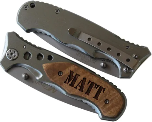 Miniatura 3 de Grabado gratuito – Cuchillo de bolsillo personalizado MTech USA.