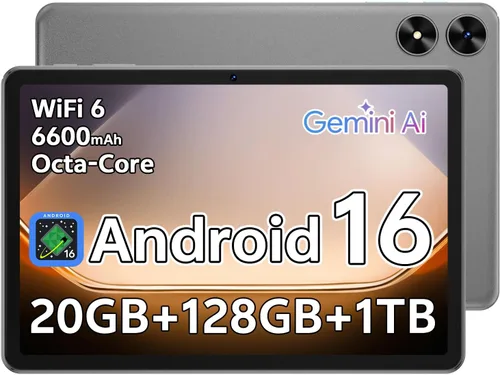 Miniatura 8 de Tablet de 10.1 pulgadas, tableta Android 16 con procesador Octa-Core, 20GB RAM 128GB ROM 1 TB expandible, pantalla táctil HD IPS de 1280x800