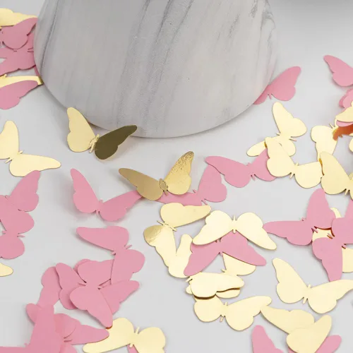 Miniatura 7 de 300 piezas de oro rosa mariposa confeti mariposa baby shower decoración primavera boda despedida de soltera cumpleaños decoración de mesa