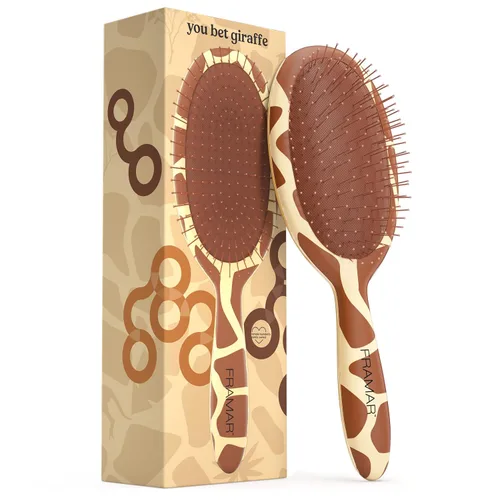 Miniatura 12 de FRAMAR Cepillo para desenredar el cabello morado, cepillo desenredante para mujeres, cepillo para cabello mojado para niñas, cepillo desenredante