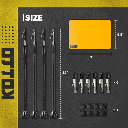 Miniatura 4 de Fstop Labs Herramienta de soldadura de tercera mano, soporte para PCB, cuatro brazos metálicos flexibles con base magnética, manos que ayudan a