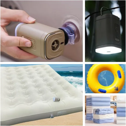 Miniatura 7 de Mini bomba de aire para inflables, portátil, eléctrica tipo C, recargable, se infla rápidamente, desinfla para flotadores de piscina, colchón