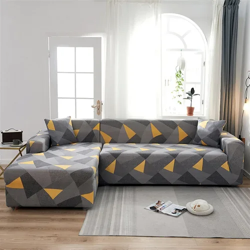 Miniatura 13 de MIPOPS Fundas de sofá 100% impermeables para sofás modulares en forma de L de 1, 2, 3, 4 plazas, funda elástica para sala de estar, protector de H