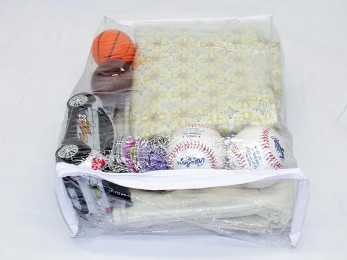 Miniatura 6 de Paquete de 2 bolsas de almacenamiento de vinilo resistente con cremallera (transparente) para suéteres, mantas, edredones, juegos de ropa de cama