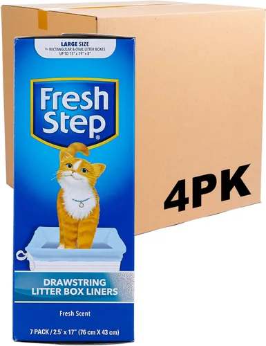 Miniatura 17 de Fresco Paso Cordón Cat Litter Box Liners, perfumado, tamaño jumbo, 36" x 19" - 7 unidades por caja, 2 cajas