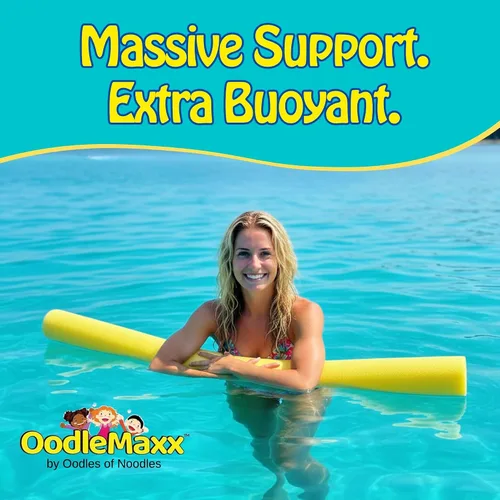Miniatura 8 de Oodles of Noodles OodleMaxx Fideo Gigante - Aproximadamente 54 pulgadas de largo, fideo de piscina extra grande hecho de espuma premium para fideos