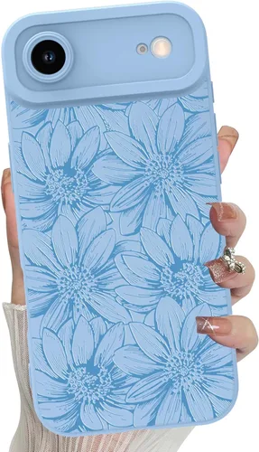 Miniatura 35 de MZELQ Funda para iPhone 17 Pro 2025, diseño de girasoles de silicona, flores florales, protección de cámara, funda delgada y suave para teléfono