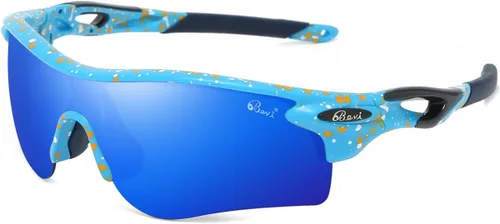 Bevi Lentes de sol deportivos polarizados TR90, marco duradero y ultraligero para hombres y mujeres, béisbol, correr, ciclismo, golf