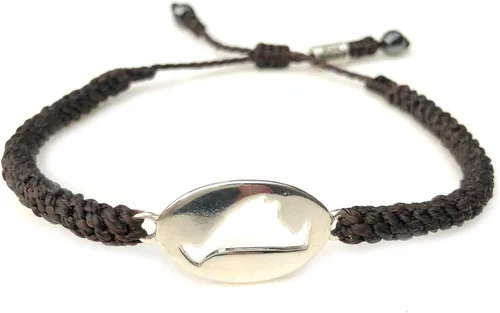 Miniatura 32 de Rumi Sumaq Pulsera de cuerda náutica para hombres, mujeres y niños - Resistente al agua, con nudo manual ajustable - Estilos de mapa de la isla