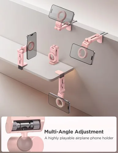Miniatura 5 de JOYROOM para soporte de teléfono Magsafe para avión, [rotación flexible] soporte de teléfono para avión manos libres, artículos esenciales de viaje